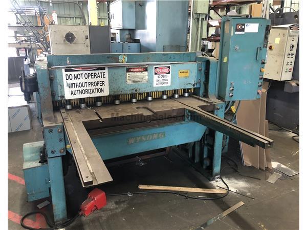10 Ga. 4' Wysong 1052 Power Squaring Shear 10 Ga. 4' Wysong 1052 Power Squaring Shear