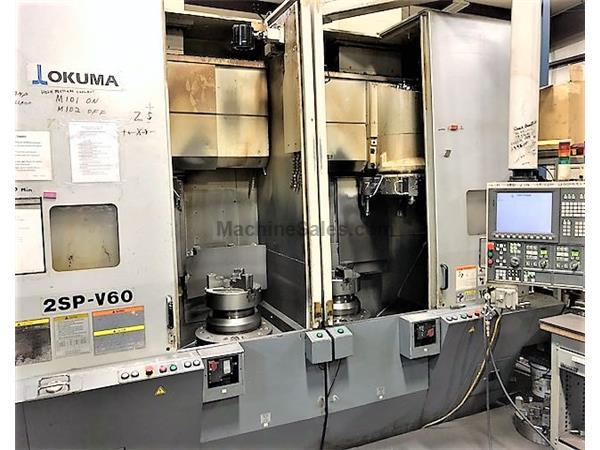 Okuma 2SP-V60 Dual Spindle CNC Vertical Lathe Okuma 2SP-V60 Dual Spindle CNC Vertical Lathe