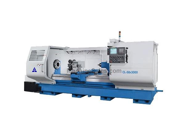 35"X120" ACRA MODEL CL-58B HOLLOW SPINDLE CNC FLAT BED LATHE WITH FANUC OITD CON