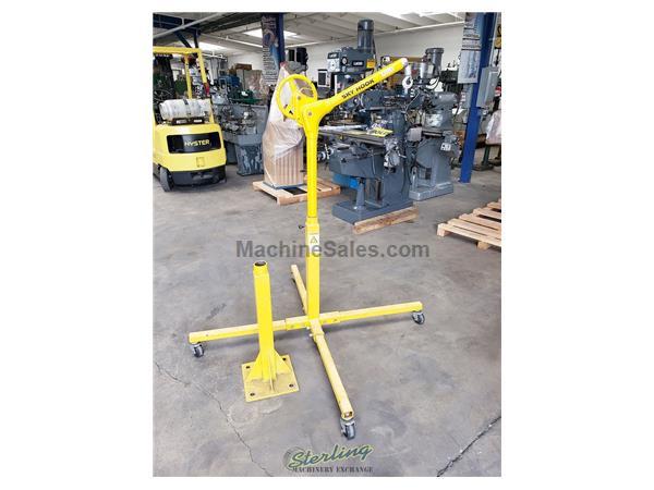 sky hook portable steel crane lifting de, Grizzly #8557, 500 lb., 4 swivel casters, fixed 