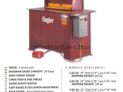 New Flagler Electric Cleatfolder Machine   Model EC-36