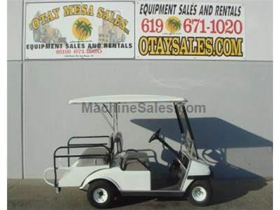 4 Seat Electric Cart, with Flip Down Tail Bed, On Board Charger, Turf Tires