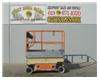 Electric Scissor Lift, Narrow 30 Inch Width, 25 Foot Working Height, Deck Extension