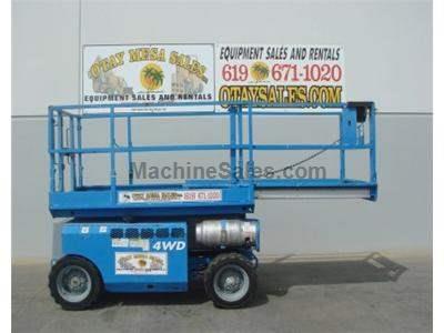 Rough Terrain Scissor Lift, 32 Foot Working Height, Deck Extension, Dual Fuel, Power to Platform