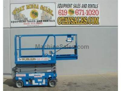 Electric Scissor Lift, 25 Foot Working Height, Narrow 30 Inch Width Fits Through Standard Doorways