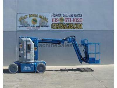 Articulated Boomlift, 36 Foot Working Height, 20 Foot Forward Reach, Zero Tailswing, Under 4 Feet Wide