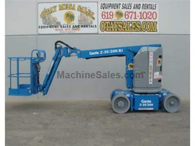 Articulated Boomlift, 36 Foot Working Height, 20 Foot Forward Reach, Zero Tailswing, Under 4 Feet Wide