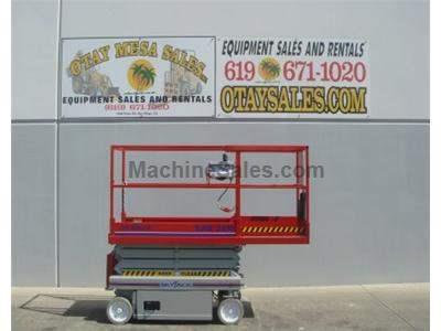 Electric Scissor Lift, Narrow 32 Inch Width, 25 Foot Working Height, Includes New Paint, New Tires