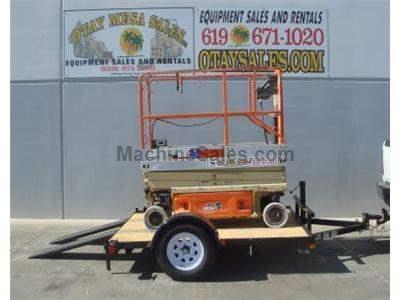 Tilt Deck Scissorlift Trailer, New and Used JLG 2030ES Electric Scissor Lift (demo photos shown)