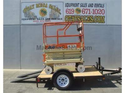 Tilt Deck Scissorlift Trailer, New and Used JLG 1932 Electric Scissor Lift (demo photos shown)