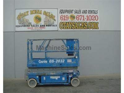 Scissor Lift, Narrow 32 Inch Width, 26 Foot Working Height, Deck Extension, Power to Platform