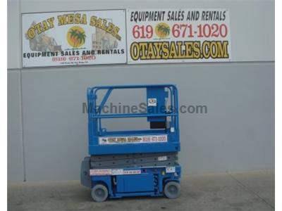 Electric Scissor Lift, 25 Foot Working Height, Narrow 30 Inch Width Fits Through Standard Doorways