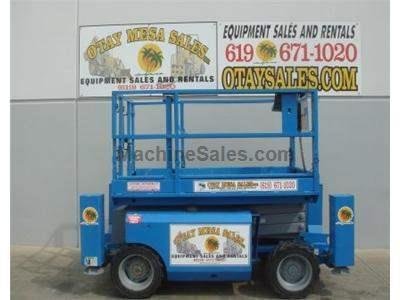 Rough Terrain Scissor Lift, 32 Foot Working Height, Deck Extension, Diesel, Power to Platform