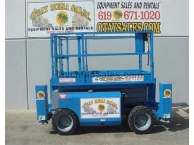 Rough Terrain Scissor Lift, 32 Foot Working Height, Deck Extension, Diesel, Power to Platform