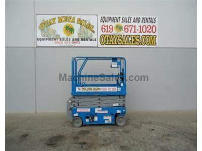 Electric Scissor Lift, 25 Foot Working Height, Narrow 30 Inch Width Fits Through Standard Doorways