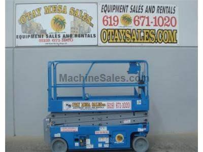 Electric Scissor Lift, 26 Foot Working Height, Narrow 32 Inch Width Fits Through Standard Doorways