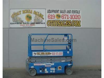 Scissor Lift, Narrow 32 Inch Width, 26 Foot Working Height, Deck Extension, Power to Platform