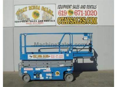 Scissorlift, Electric, 26 Foot Working Height, 20 Foot Platform, Narrow 32 Inch Width, Deck Extension