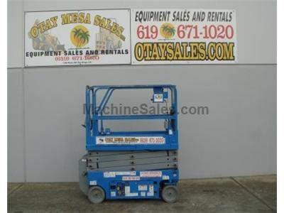 Electric Scissor Lift, 25 Foot Working Height, Narrow 30 Inch Width Fits Through Standard Doorways