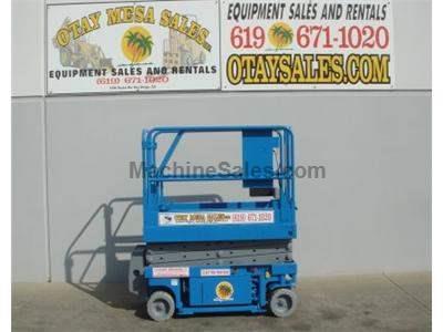 Electric Scissor Lift, 25 Foot Working Height, Narrow 30 Inch Width Fits Through Standard Doorways