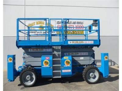 Rough Terrain Scissor Lift, Dual Fuel, 43 Foot Platform Height, 49 Foot Working Height, Pneumatic Tires