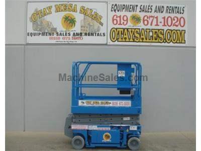 Electric Scissor Lift, 25 Foot Working Height, Narrow 30 Inch Width Fits Through Standard Doorways