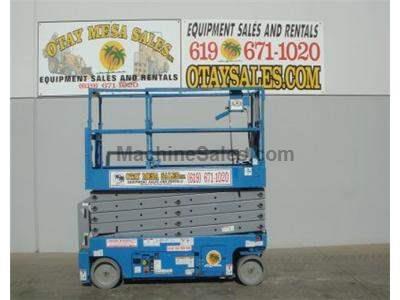 Electric Scissor Lift, 38 Foot Working Height, Deck Extension, Narrow Width, Power to Platform