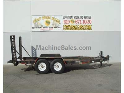 Equipment Trailer, 12000lb Capacity, 2 Axle, Air Brake, 13 by 6.5 Foot Deck, Adjustable Ramps