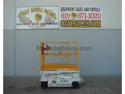 Scissor Lift, 20 Foot Working Height, 14 Foot Platform Height, Deck Extension, 24v, 670 LB Capacity