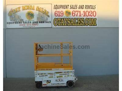 Scissor Lift, 20 Foot Working Height, 14 Foot Platform Height, Deck Extension, 24v, 670 LB Capacity