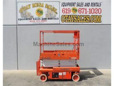 Electric Scissor Lift, 25 Foot Working Height, Narrow 30 Inch Width Fits Through Standard Doorways