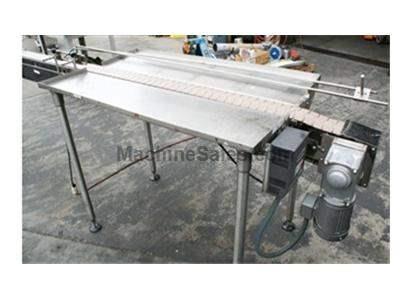 Conveyor, 4&quot; x 13', stainless steel, plastic belt, variable speed drive