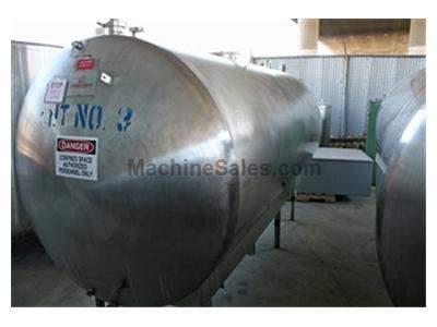 1,300 gallon s.s. Horizontal Storage Tank