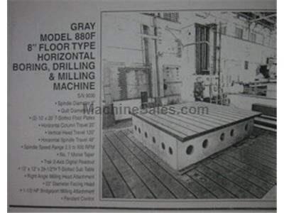 GRAY Model 880F HORIZONTAL BORING MILL