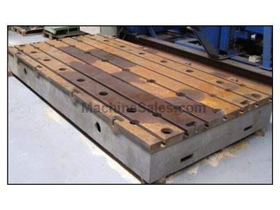Used union cast iron t-slotted floor plate with connecting grooves