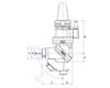 Hold well 45 degree angle head for horizontal boring mills, milling machines and machining
