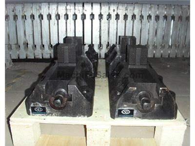 Set of (4) 12&quot; x 7&quot; one-piece construction boring mill jaws for tables with double slots.