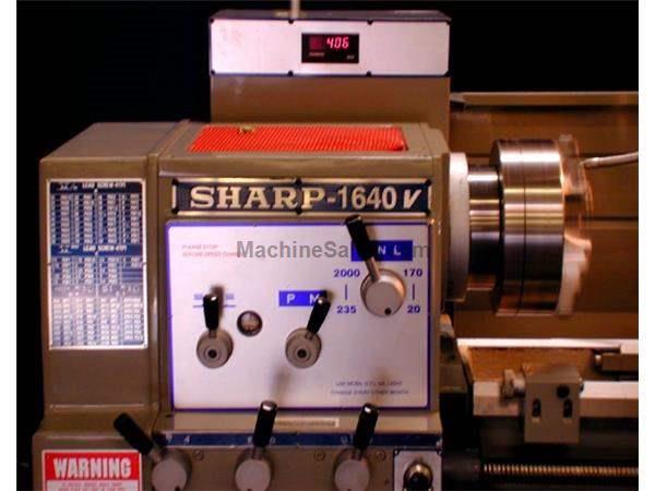 16&quot; Swing 60&quot; Centers Sharp 1660LV ENGINE LATHE, D1-8 Camlock w/3-1/16&quot; bore; variable spindle spds