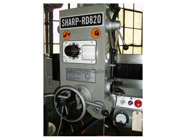 33.5&quot; Arm 8.25&quot; Column Sharp RD-820 RADIAL DRILL, 3 HP, #4MT, Power Elevation  Clamping