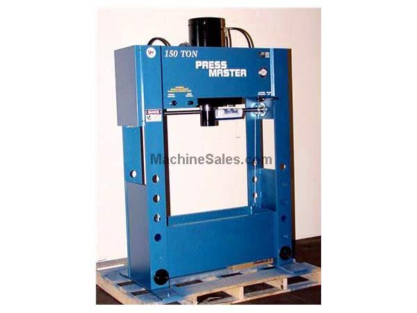 150 Ton 16&quot; Stroke Pressmaster HFP-150 H-FRAME HYDRAULIC PRESS, Power Lift Table, Pressure Regulator, Flow Control