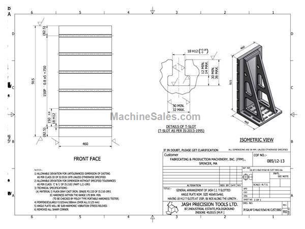 Jash 36" x 18" x 18" ANGLE PLATES