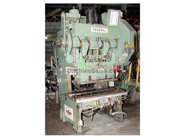 60 Ton 4&quot; Stroke Federal 2-60 OBI PRESS, Air Clutch - Variable Speed, 54&quot; x 24&quot; Bed