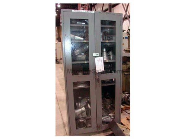 MFG UNKNOWN GLASS FRONT/ 2 DOOR CABINET - 36&quot; X 24&quot; X 78&quot;