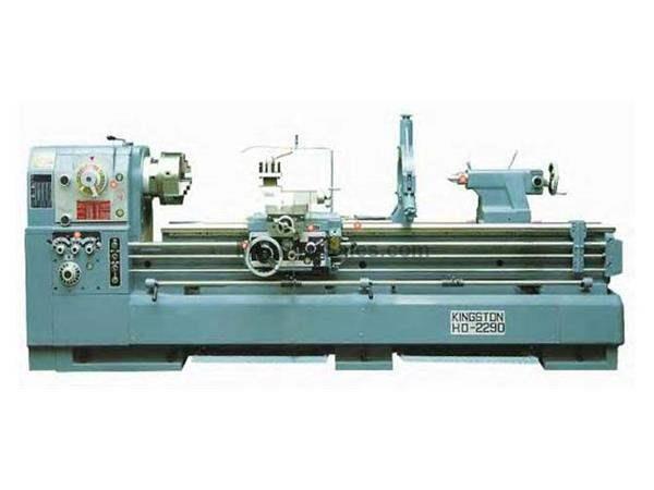 NEW - KINGSTON MODEL HD-2290, 4″ LARGE BORE HIGH SPEED PRECISION GAP BED LATHE, 22″ X 90″