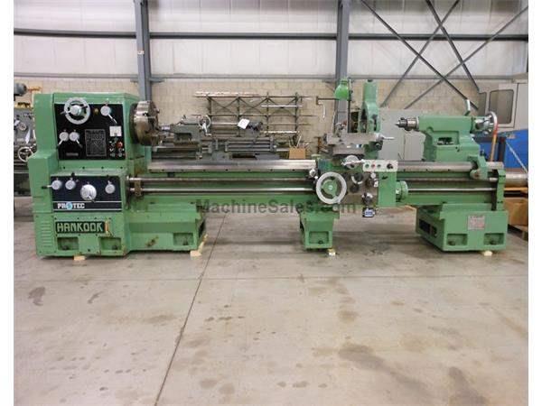 1989 - HANKOOK MODEL PROTEC-28 HEAVY DUTY GEARED HEAD GAP BED ENGINE LATHE, 28” X 98”