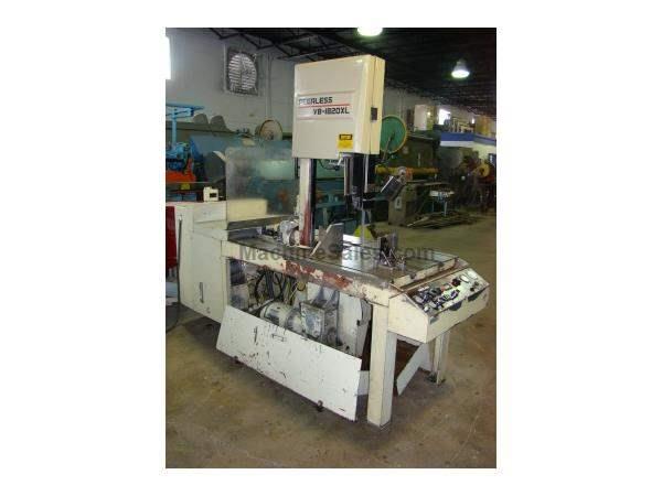 18" x 20", PEERLESS, VB-1820XL, hyd. tilting column, 1" blade, coolant, 199 18" x 20", PEERLESS, VB-1820XL, hyd. tilting column, 1" blade, coolant, 199