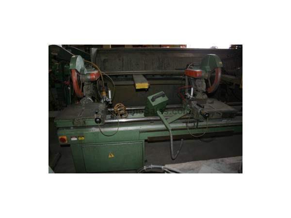 16", WEGOMA #SD16S, 10' cutting length, 2 heads, mitre and compound, 1987 16", WEGOMA #SD16S, 10' cutting length, 2 heads, mitre and compound, 1987
