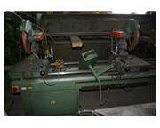 16", WEGOMA #SD16S, 10' cutting length, 2 heads, mitre and compound, 1987