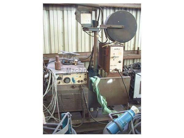 MILLER #MP-65E, 650A, mig, Millermatic wire feeder, gun, telescopic arm