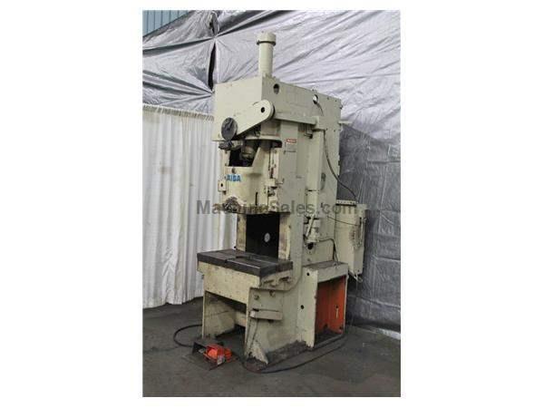 55 TON AIDA MODEL #PC-5(2) SINGLE CRANK GAP FRAME PRESS: STOCK 59295 55 TON AIDA MODEL #PC-5(2) SINGLE CRANK GAP FRAME PRESS: STOCK 59295
